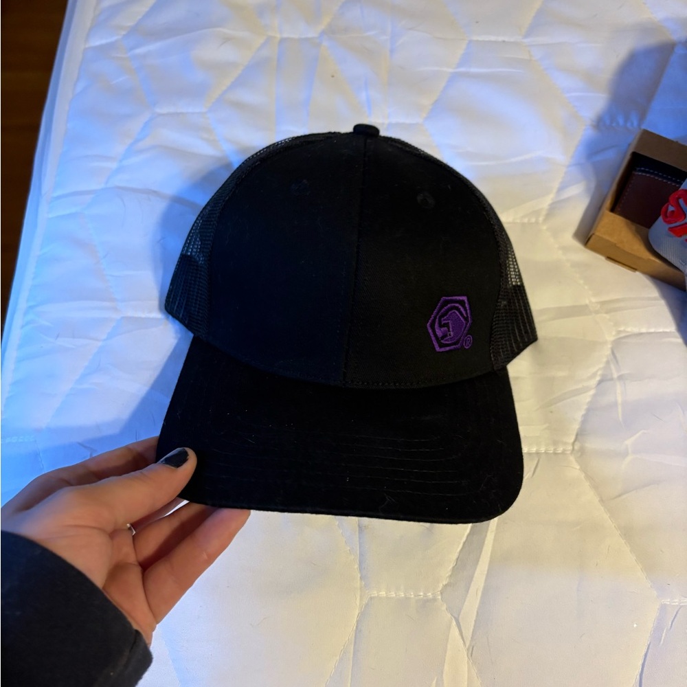 Black and Purple Cap